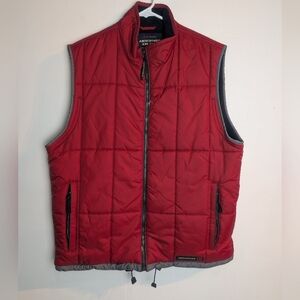 Abercrombie & Fitch Men's Red Puffer Vest Rugged Quality